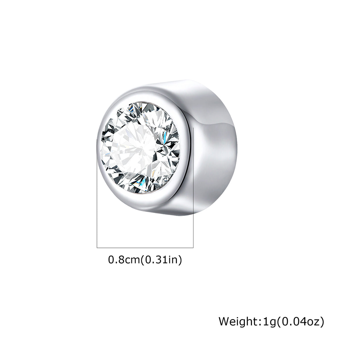 G廠-復古風 歐美跨境爆款塑料材質黑鋯石男士個性無耳洞耳夾「ES-331」25.12-1