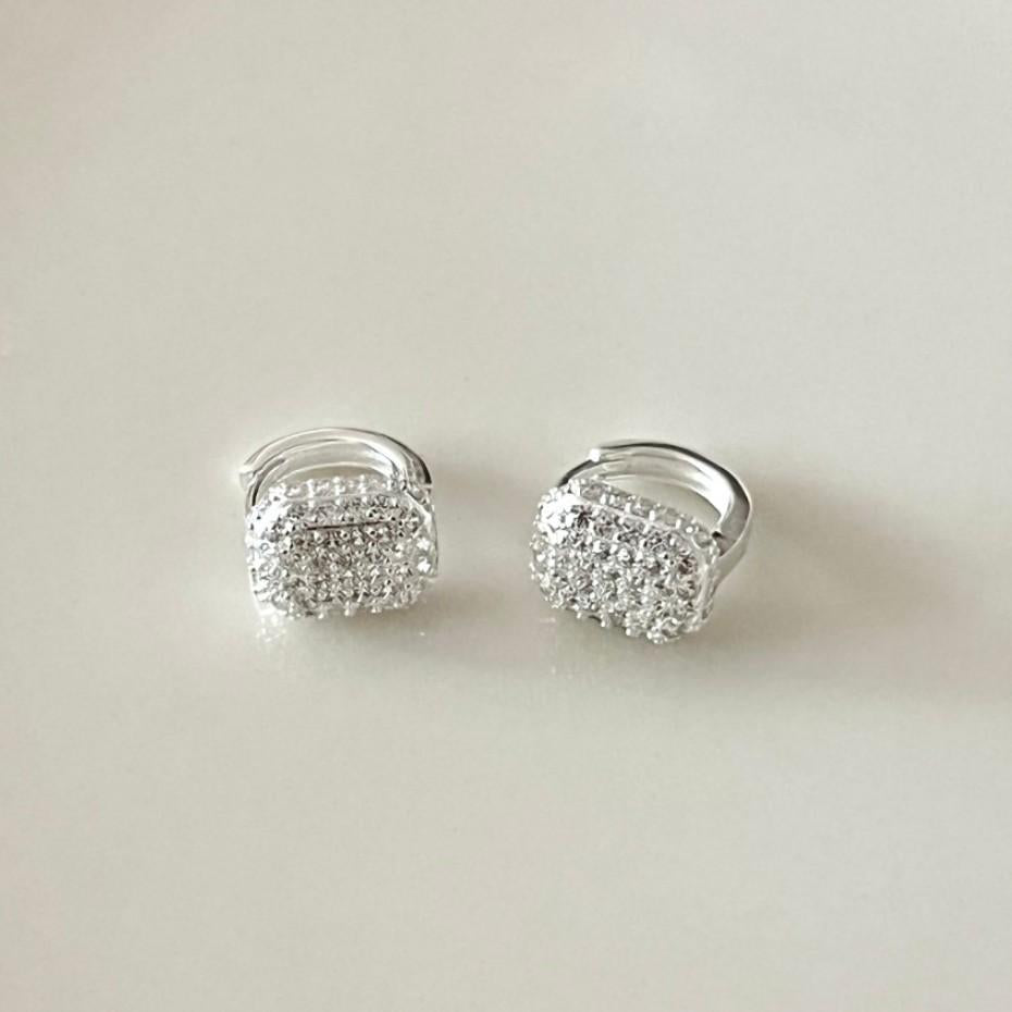 F廠-韓國韓版925純銀鋯石耳釘耳扣女簡約時尚ins風耳環耳飾「C1028」25.11-2