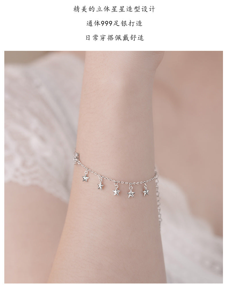 D廠-S999足銀少女心滿天星手鍊女風超仙學生甜美溫柔超閃手鍊批發「YC5429SL」25.08-5