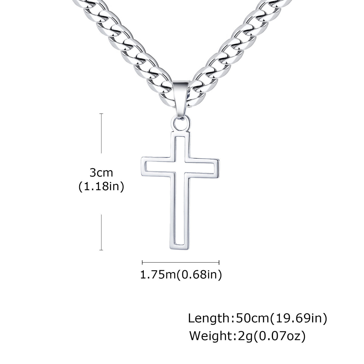 G廠-鈦鋼飾品 不鏽鋼鏤空十字架吊墜項鍊時尚復古高級感鎖骨鏈「PN-1531」25.11-1