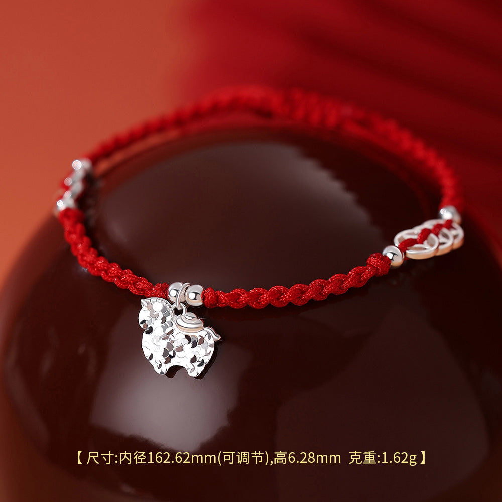 D廠-原創純銀S925本命年小馬手鍊馬躍金輝元寶銅錢生肖馬輕奢新中式「YC4382SL_1」25.12-2