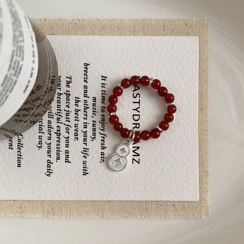 C廠-古風宮廷風葫蘆繡球愛心錢幣大象吉祥淡水珍珠彈力S925純銀戒指「RA」25.11-4