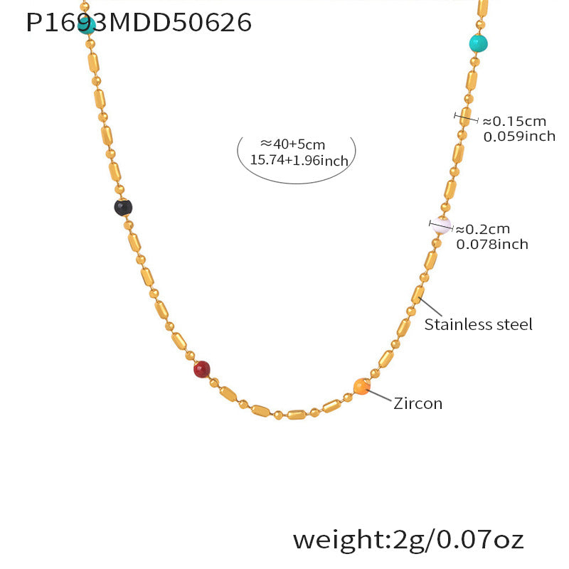 B廠-MAMA愛心超閃鋯石項鍊手鍊不鏽鋼18K金氣質套裝「TXP297-TXE297」25.07-1