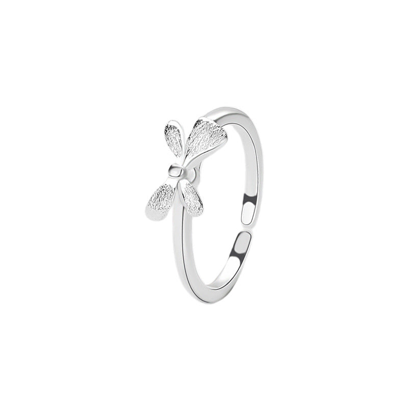 D廠-足銀S999蝴蝶結戒指仙女質感立體設計感韓風公主甜美氣質手飾「YC5125R_1」25.11-1