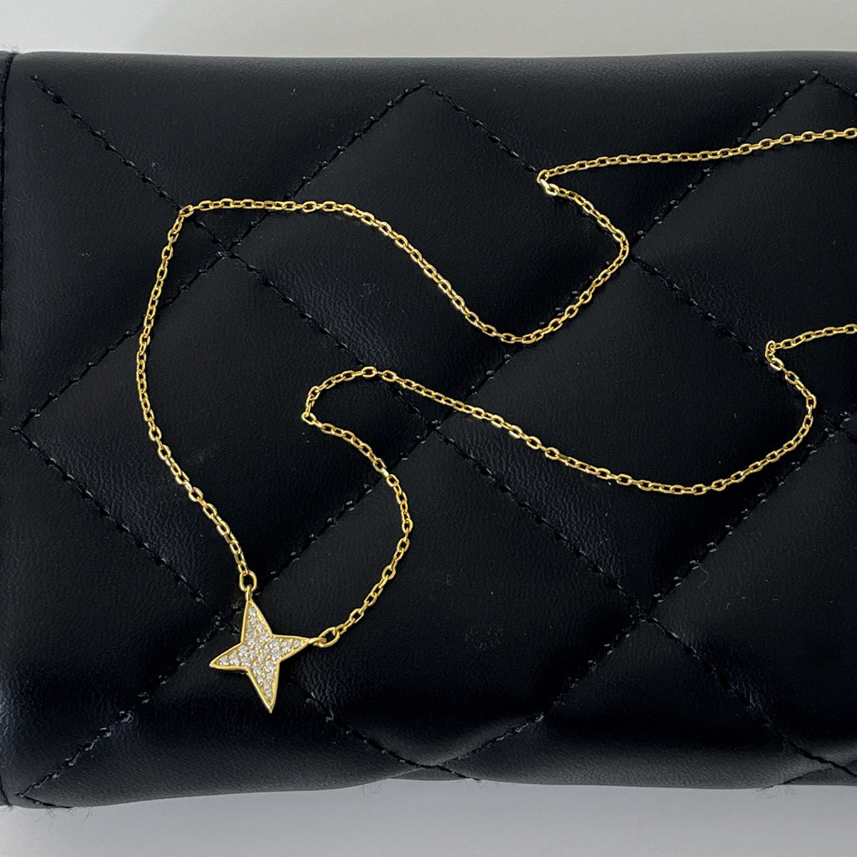 C廠-閃鑽星星純銀項鍊ins小眾設計輕奢高級感氣質鎖骨鏈簡約百搭頸鏈「XL-1229」25.11-1