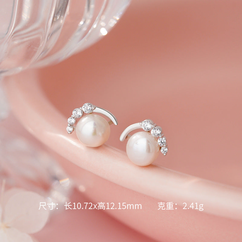 D廠-S999足銀珍珠項鍊吊墜法式復古耳環輕奢精緻小眾百搭首飾項鏈「YC0812N_1 YC6405E_1」25.11-1