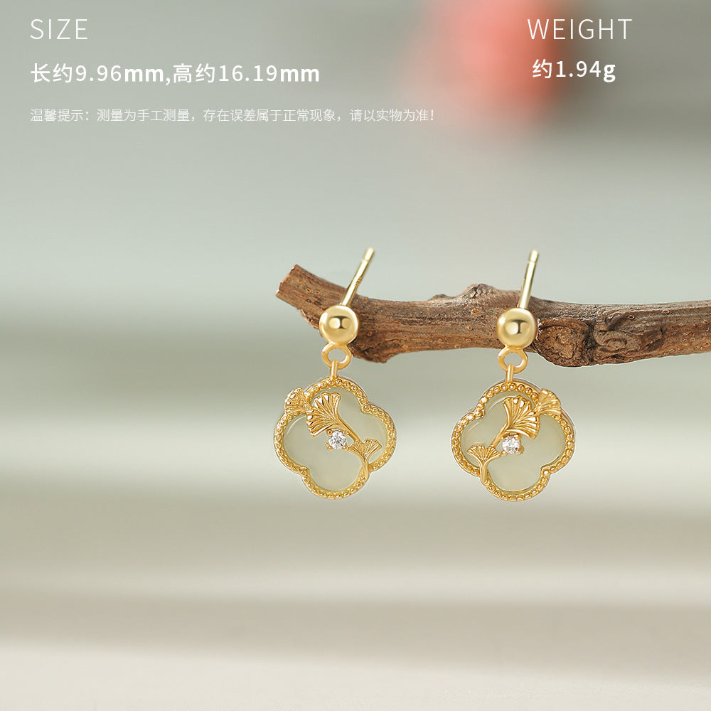 D廠-原創純銀S925何其有幸銀杏葉項鍊溫柔輕奢個性耳環小眾手鍊批發「YC9194E_1 YC4558SL_1 YC2030N_1」25.12-1