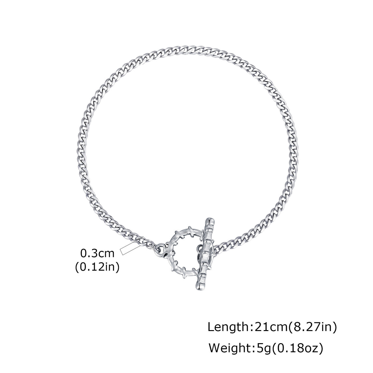 G廠-男士時尚不鏽鋼磨鏈OT扣手鍊鏈寬3MM 5MM 7MM 飾品批發「BR-2569S」25.07-1