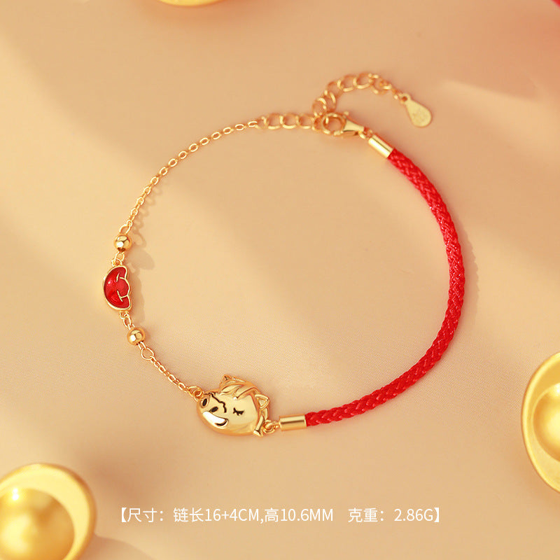 D廠-原創S999足銀 抱寶小馬項鍊輕奢手鍊本命年小眾耳環個性首飾「YC9697E_1 YC0248N_1 YC5388SL_1」25.11-3