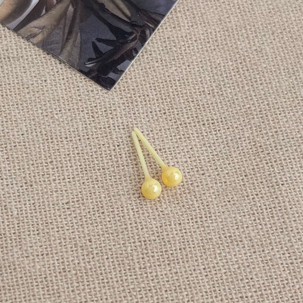 A廠-生物瓷養耳洞耳環 女陶瓷耳飾 簡約小巧圓形豆豆不用摘耳飾「5979-5985」25.05-1