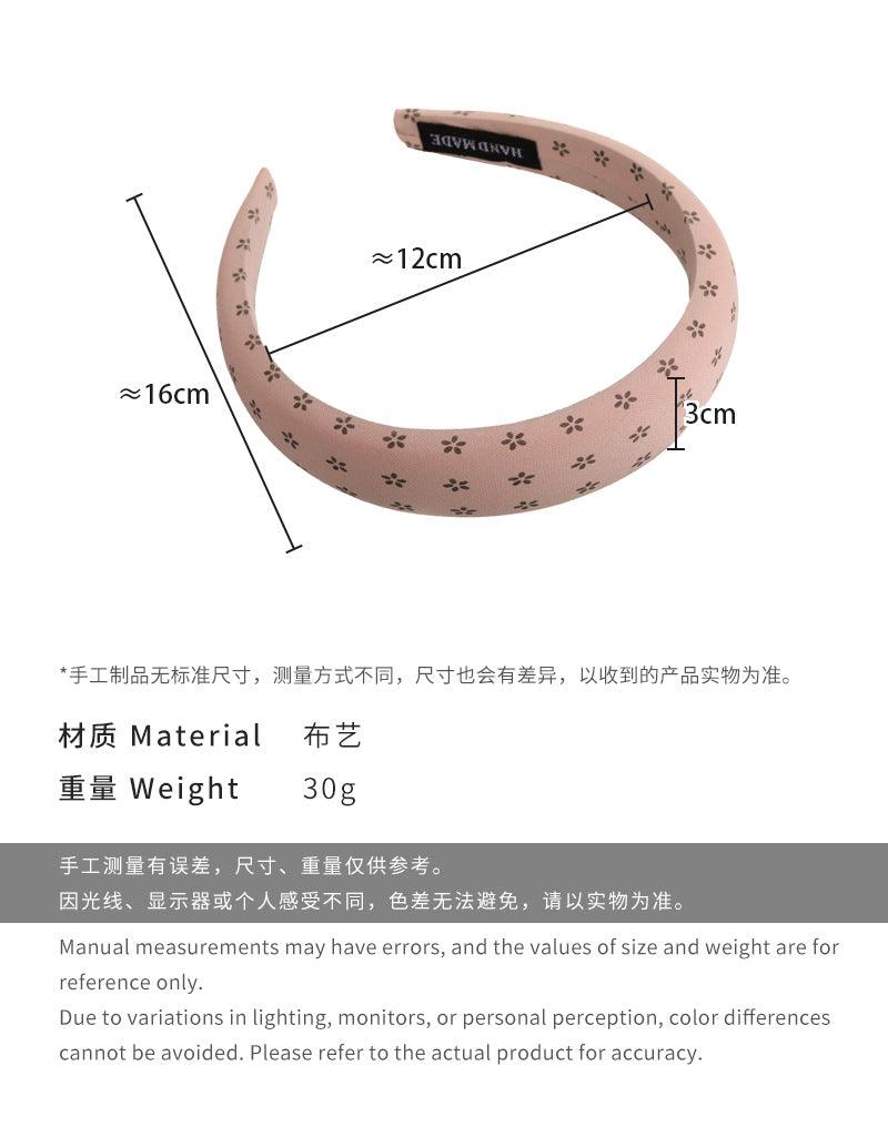 E廠-清新小碎花甜美系頭箍彩色布藝海綿花朵髮箍時尚日常百搭髮卡髮飾「26783」25.04-2