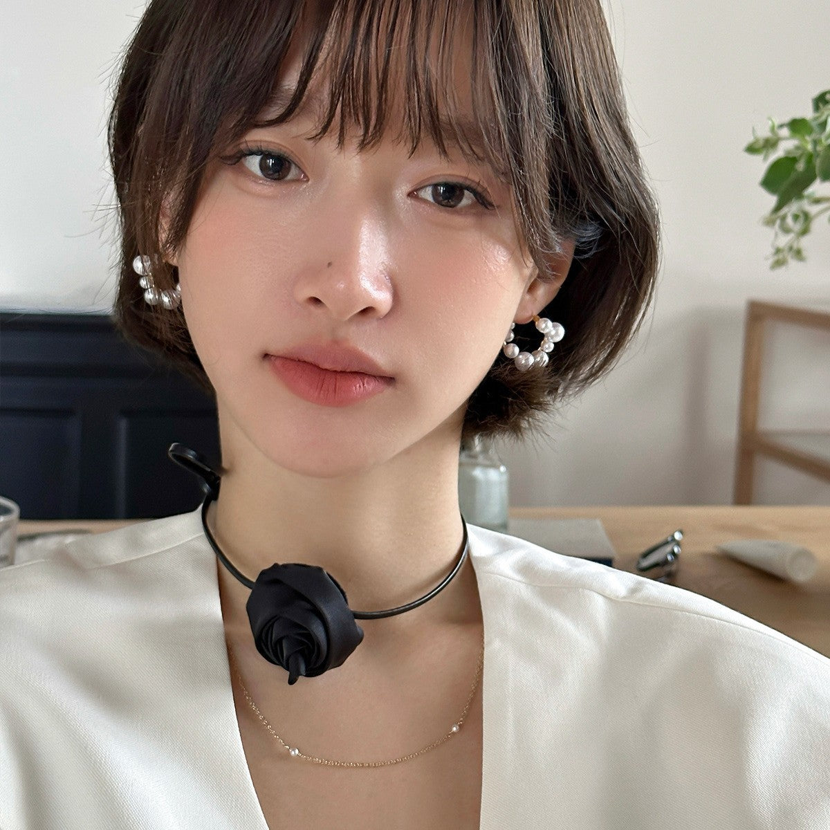 C廠-小眾設計感法式chic大小珍珠耳釘女小清新超仙氣質百搭銀針耳扣「EH-3979」25.10-1