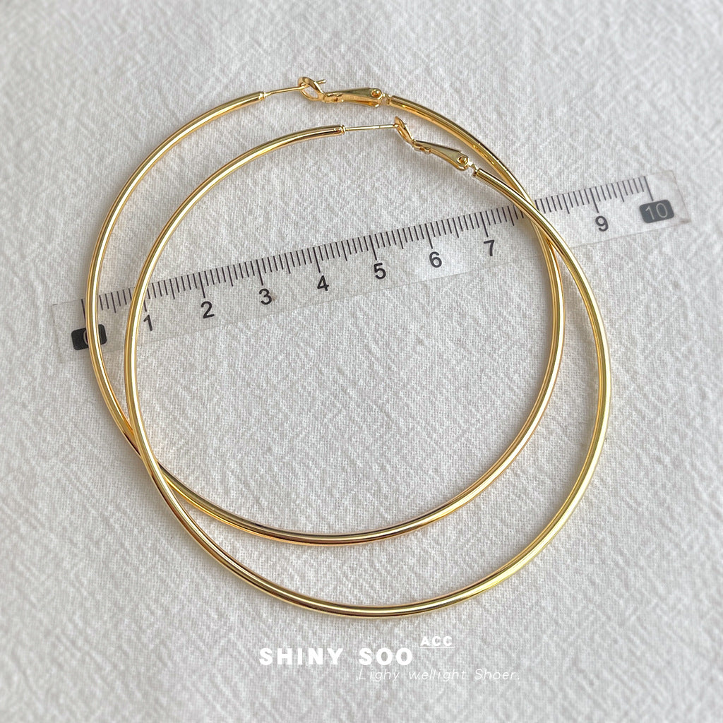 A廠-極簡主義時尚高級感簡約圓圈大耳環個性小眾ins冷淡風耳飾女 工廠「7120-7131」25.11-3