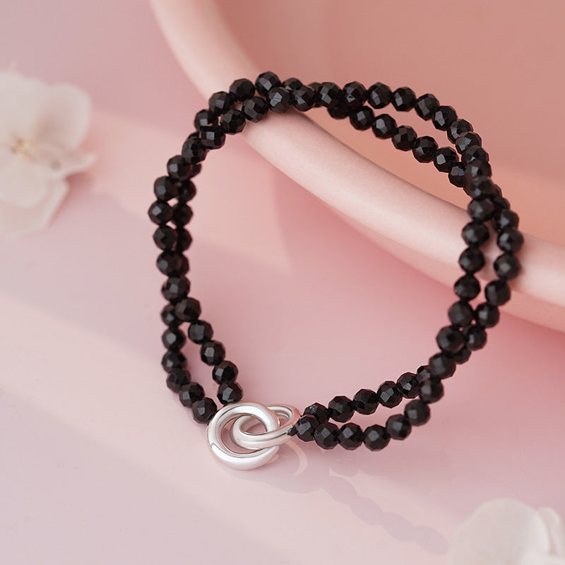 D廠-S925純銀黑瑪瑙月光石情侶手鍊氣質簡約溫柔百搭文藝手飾批發「YC5206SL_1」25.10-5