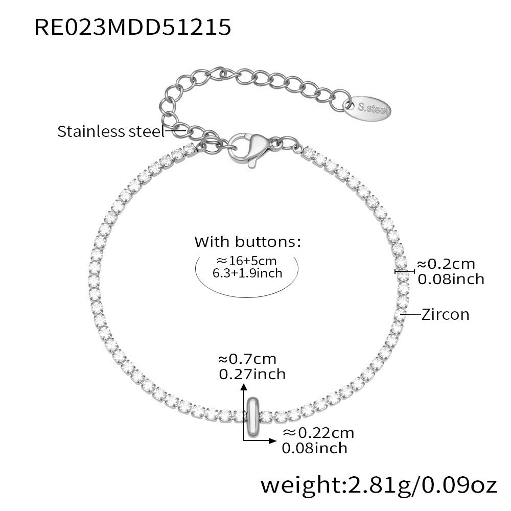 B廠-爆閃爪鑲鋯石26字母手鍊 不鏽鋼鍍18k真金時尚精緻氣質珠寶首飾女「RE023」25.12-3