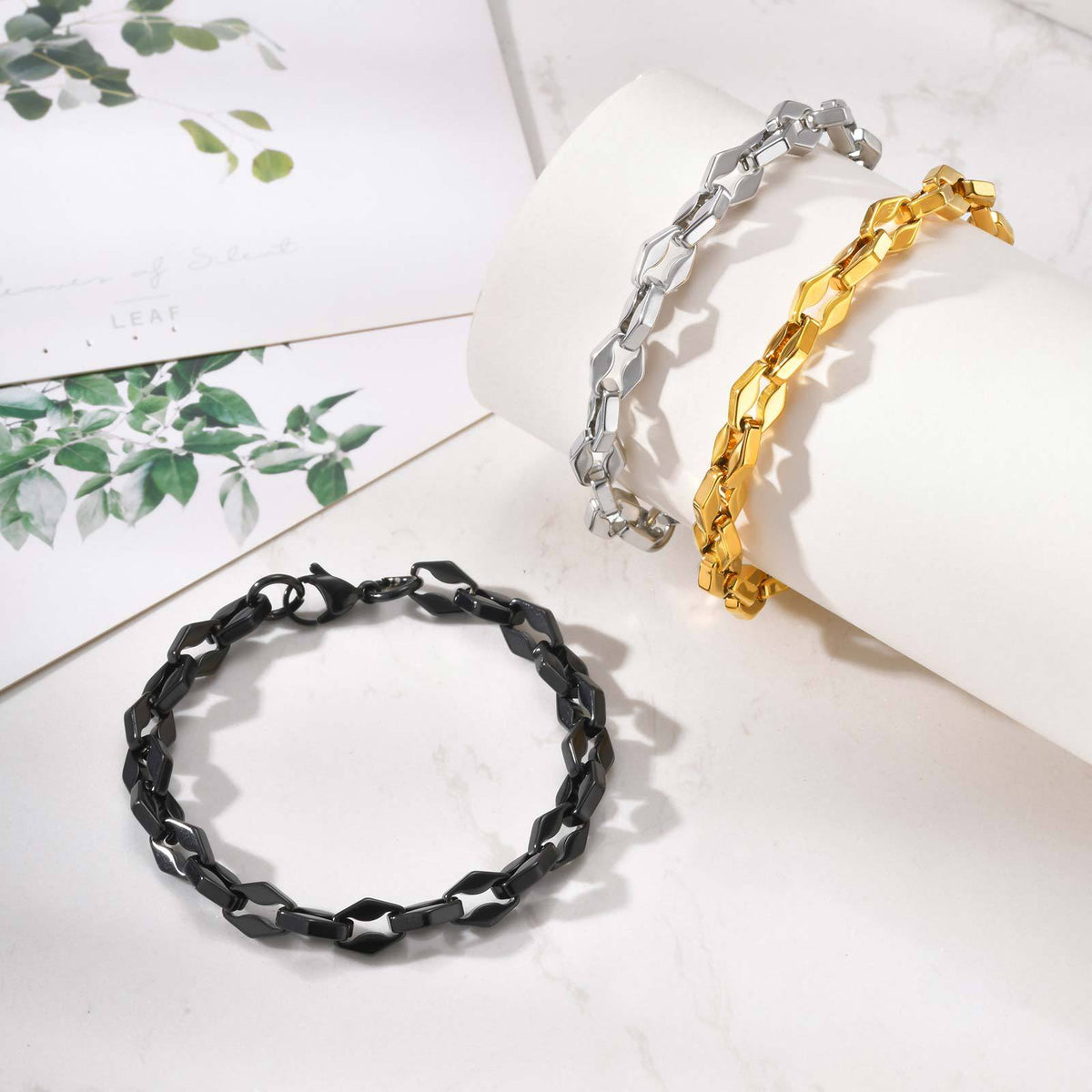 G廠-飾品嘻哈不鏽鋼嘴唇鏈手鍊男女通用日常街頭酷飾品「BR-1980」25.09-2