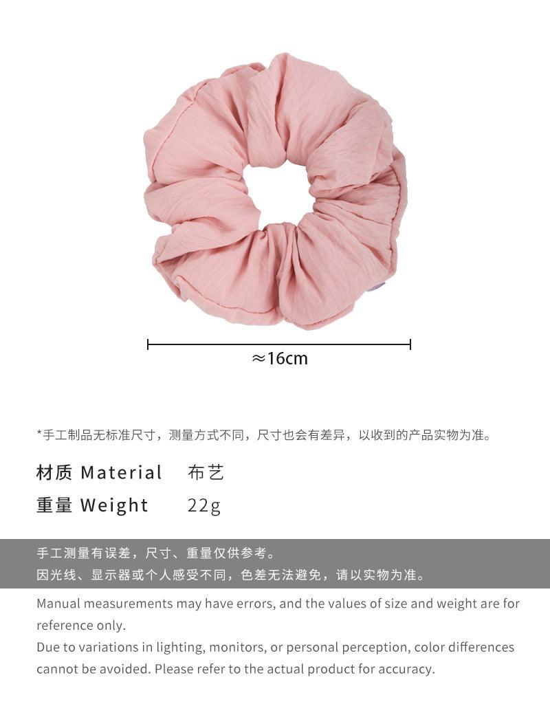 E廠-多巴胺馬卡龍色枕頭充棉大腸髮圈韓系蝴蝶結小標頭繩丸子頭髮飾女「26752」25.04-1