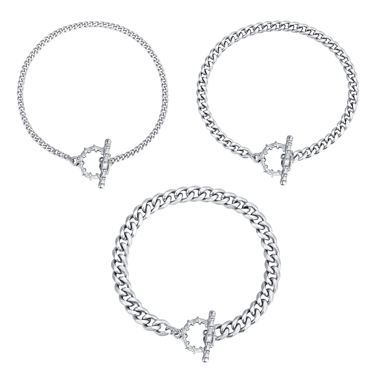 G廠-男士時尚不鏽鋼磨鏈OT扣手鍊鏈寬3MM 5MM 7MM 飾品批發「BR-2569S」25.07-1