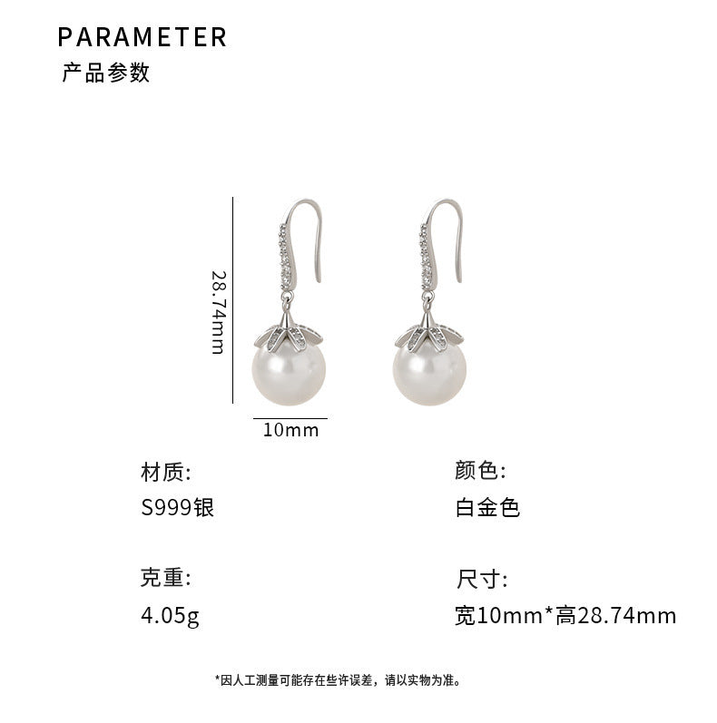 D廠-S999足銀珍珠耳鉤時尚輕奢小眾韓風簡約幾何溫柔氣質耳飾「YC6868E_1」25.04-4