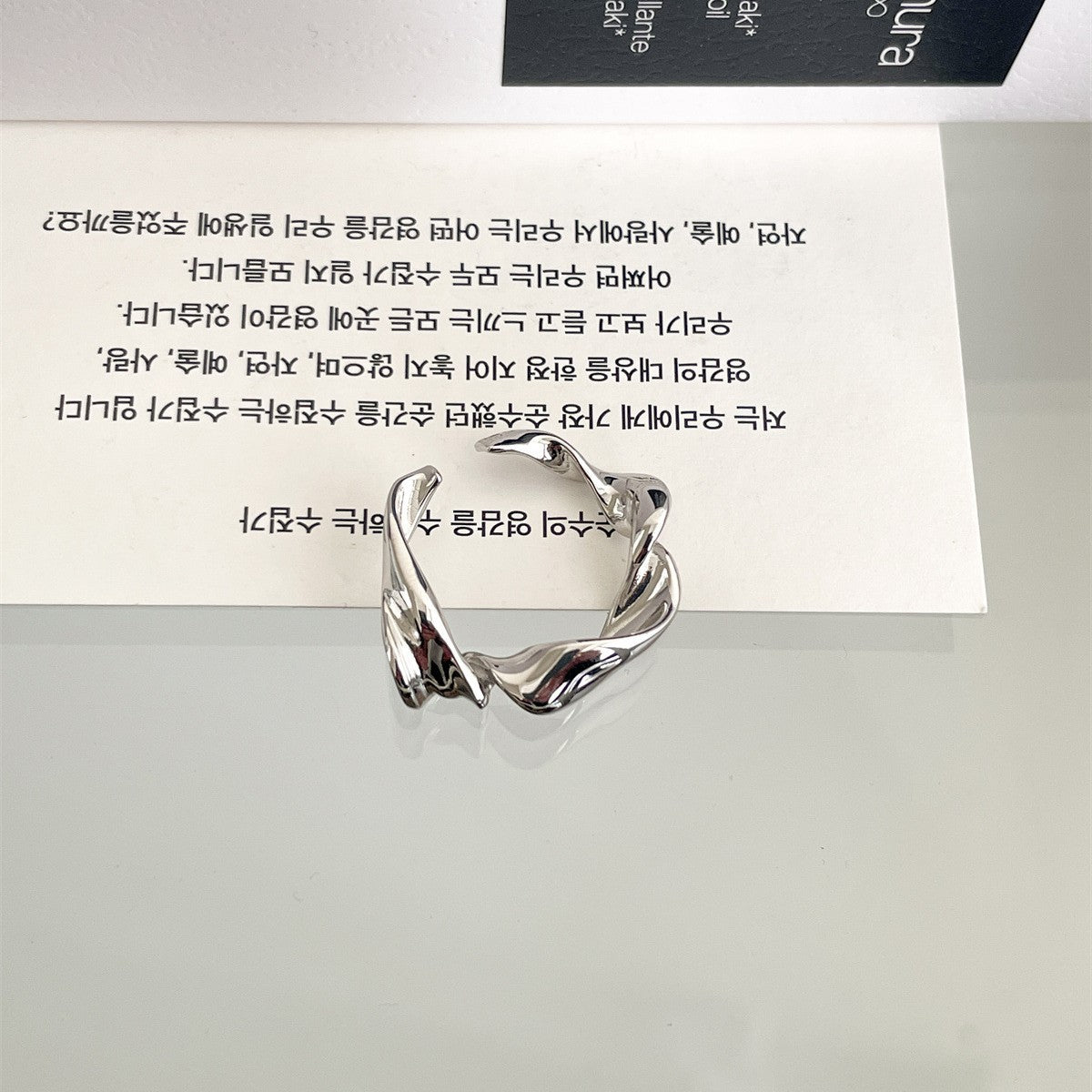 C廠-925純銀個性纏繞戒指女小眾設計ins網紅風食指戒高級感氣質指環「JZ-0644」25.07-3