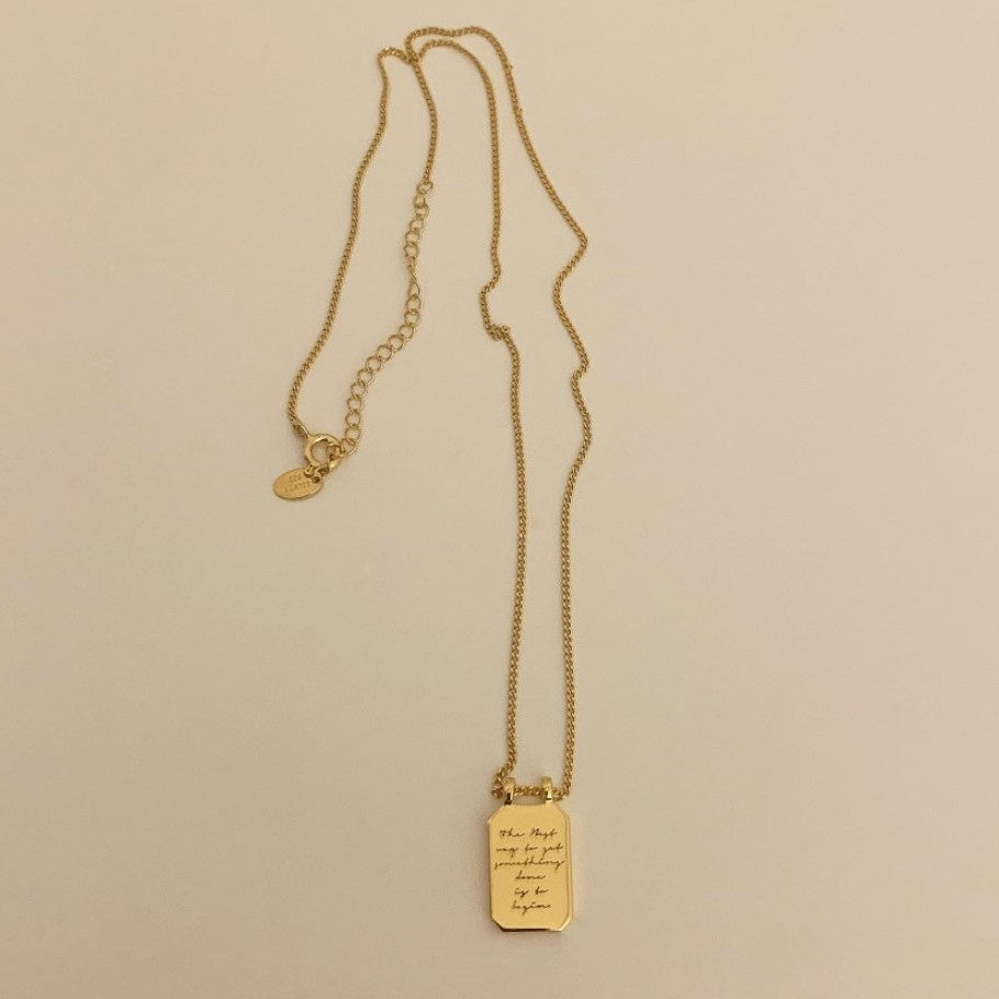 F廠-設計款韓國韓版飾品 歐美925純銀字母牌項鍊短款脖鏈「B1005」25.07-4