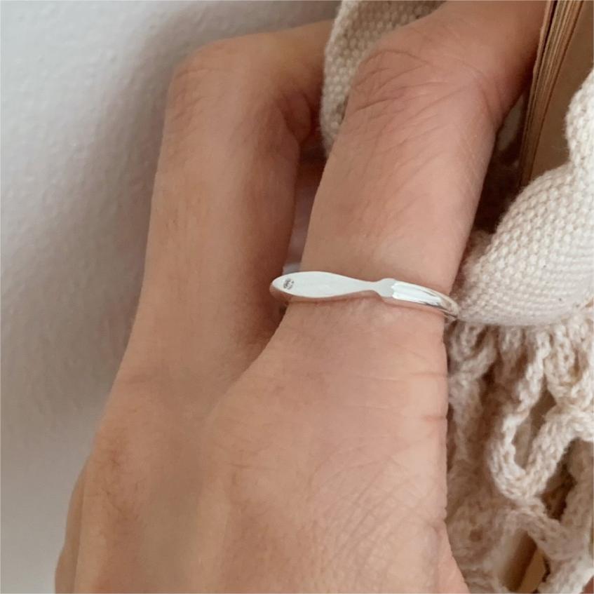 F廠-韓版飾品925純銀拉絲小魚戒指首飾時尚百搭INS戒指指環「J1898」25.12-2