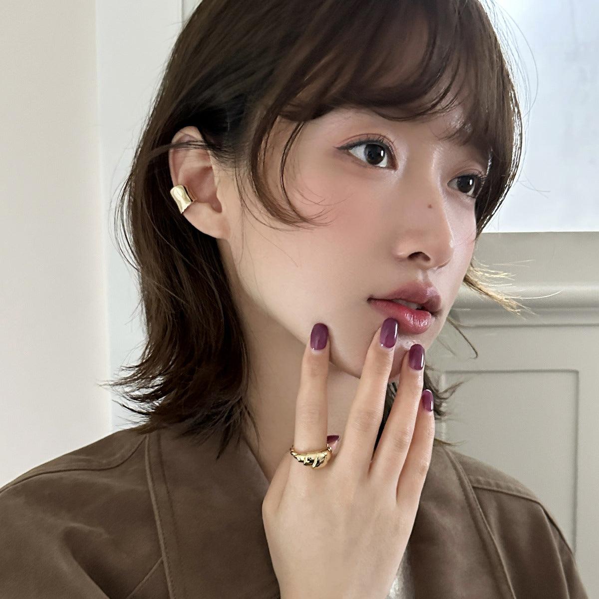 C廠-輕奢個性不規則耳夾女高級感ins氣質耳骨夾小眾設計感百搭耳飾「EH-3480」25.04-2