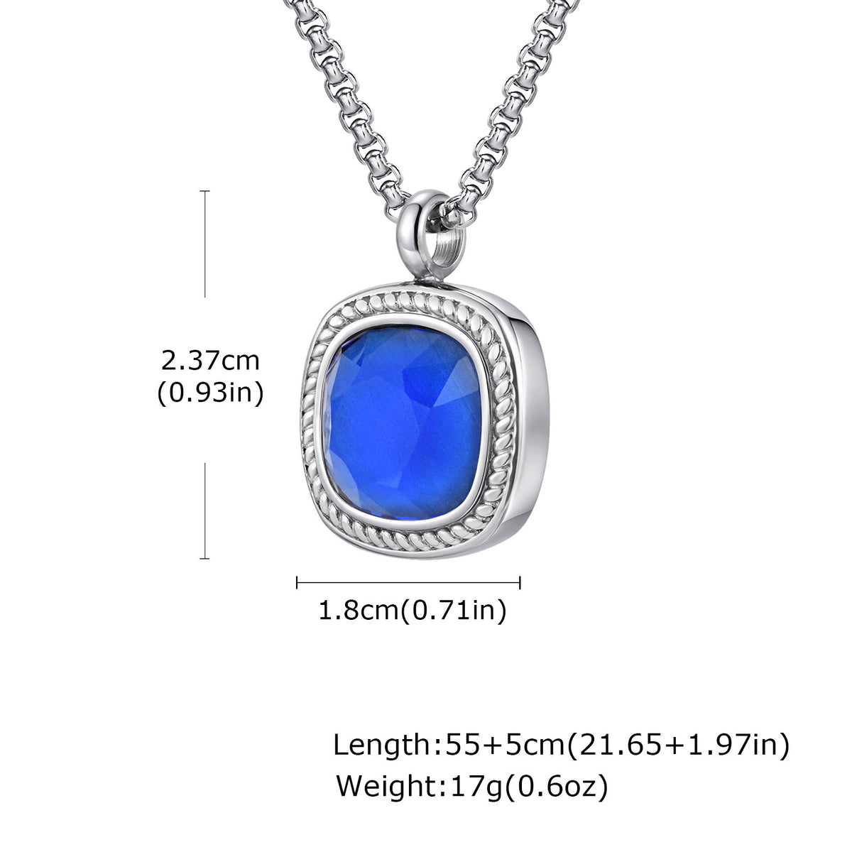 G廠-鈦鋼跨境方形切面吊墜項鍊夏季百搭男士簡約時尚設計感項墜「NC-353」25.11-1