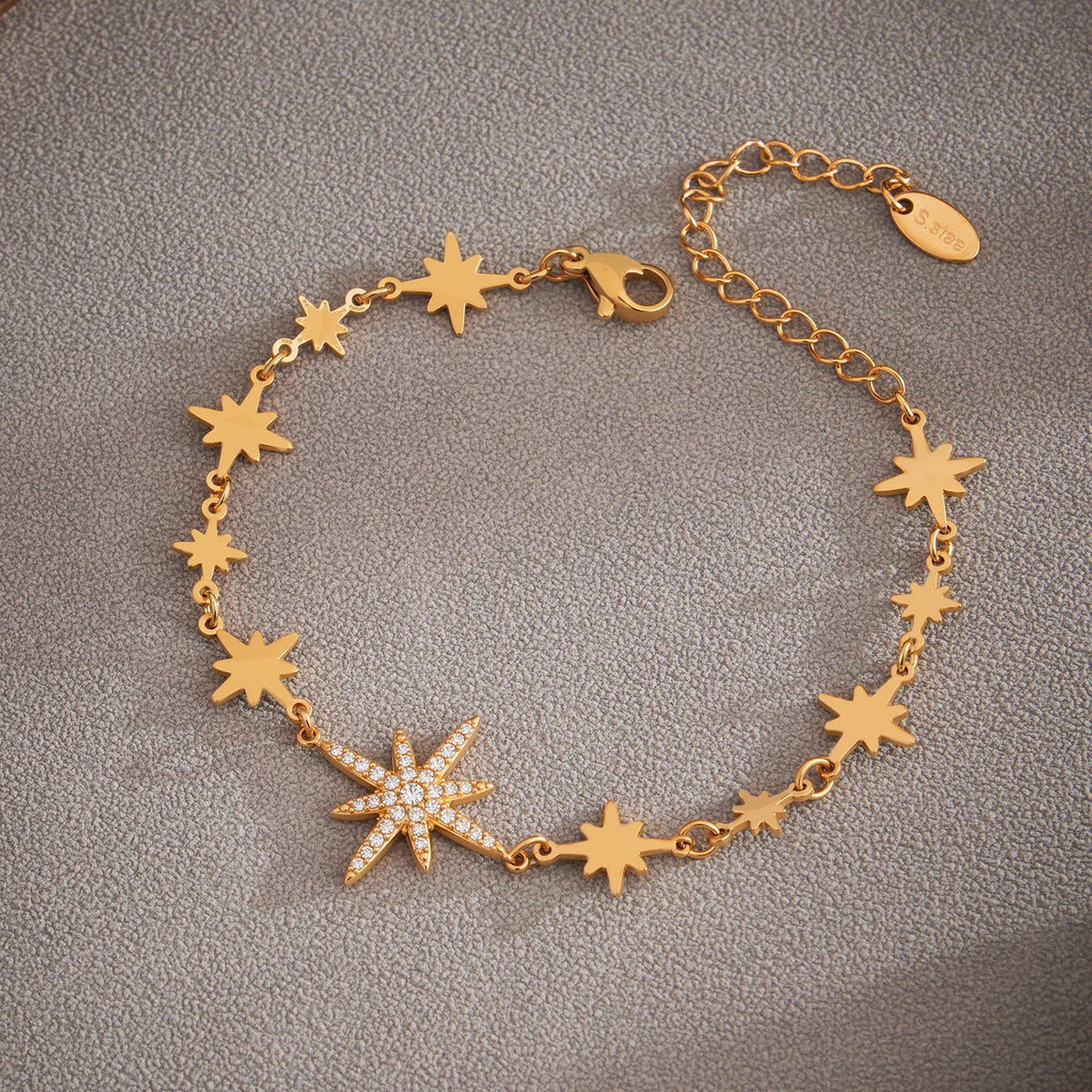 B廠-歐美不鏽鋼海洋系列滴油手鍊ins小眾設計八芒星鋯石手飾品「E145-E146-E148-S030」25.09-1