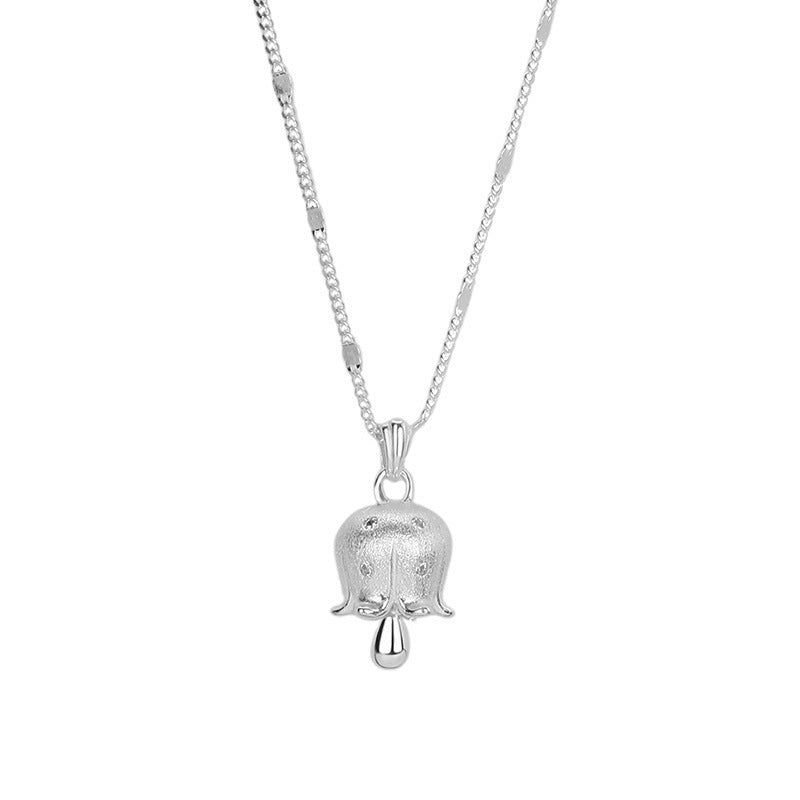 D廠-S925純銀鈴蘭花項鍊甜美森系精美唯美氛圍感小眾可愛鎖骨鏈批發「YC3217N_1」25.11-2