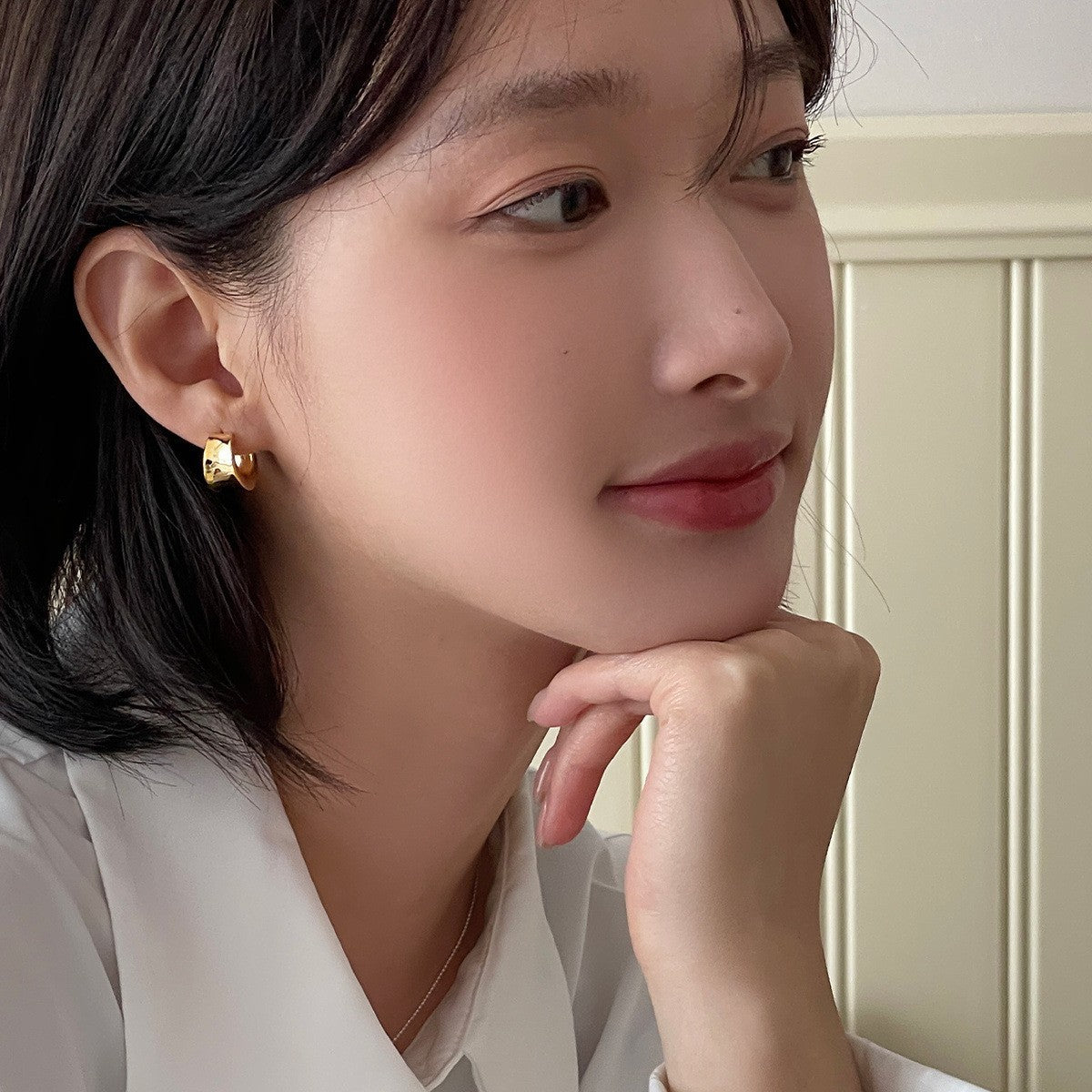 C廠-法式復古素圈無痛耳夾女極簡百搭氣質時尚耳骨夾冷淡風輕奢高級感「EJ-18」25.07-2