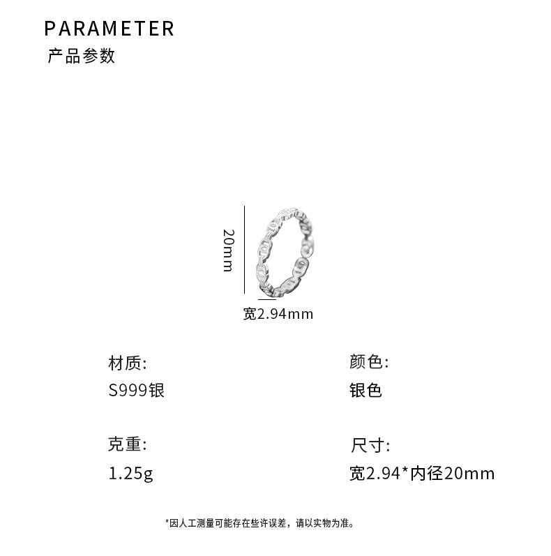 D廠-S999足銀輕奢交叉鏤空戒指女高級感簡約小眾設計感開口戒批發「YC4876R_1」25.05-3