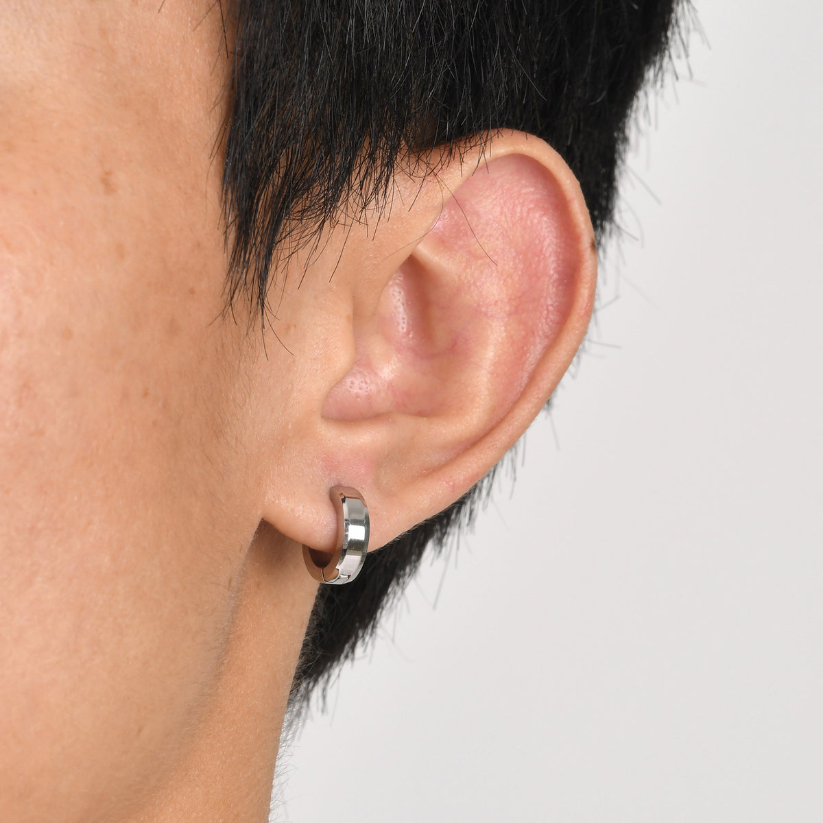 G廠-飾品首飾 不鏽鋼光面耳圈黑色單只時尚男士配飾 「EH-690」25.08-4