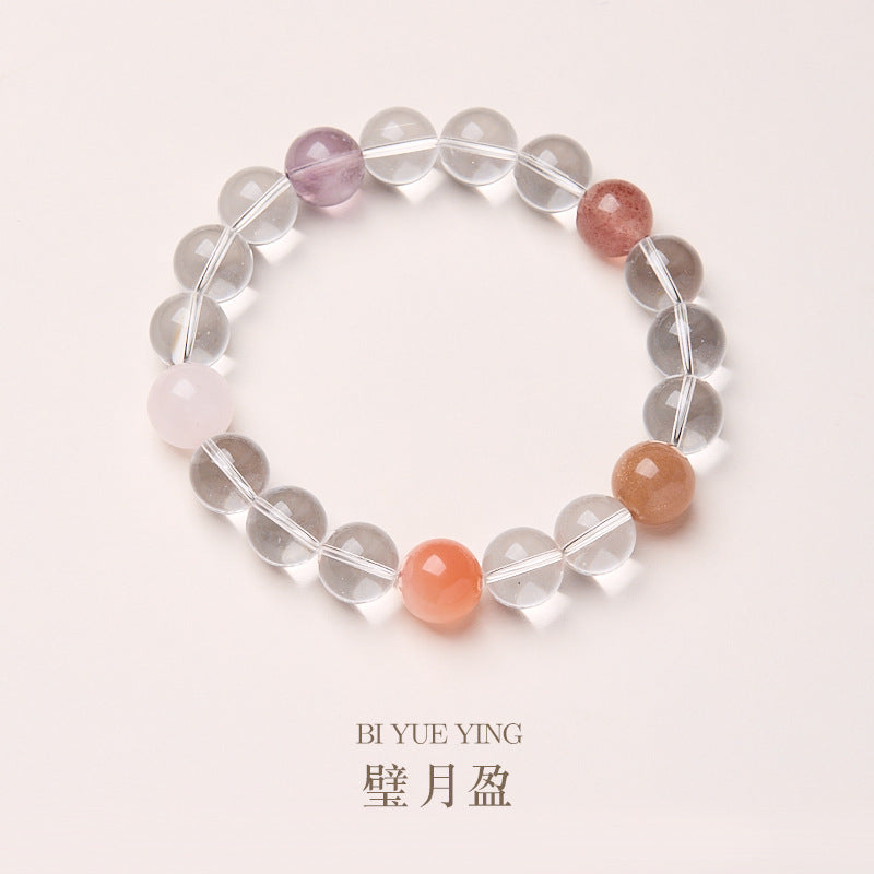 AS廠-小紅書同款10MM多寶水晶手鍊女五行白水晶高級感水晶手串批發「BL101J167」25.05-1