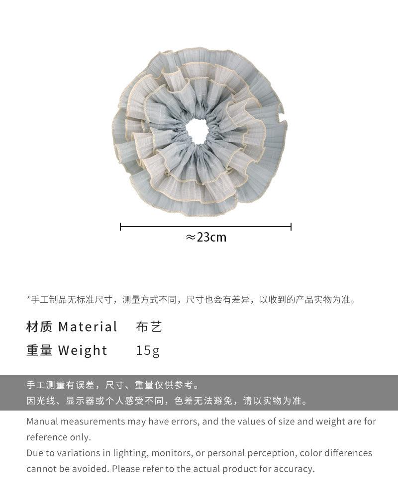 E廠-波浪花邊多層髮圈手工復古芭蕾風花邊髮圈高級感重工髮飾髮圈髮飾「26716」25.03-4