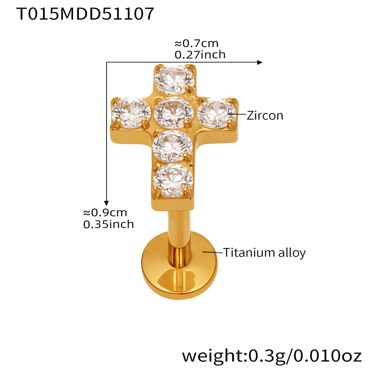 B廠-撒旦的孩子美人魚穿刺唇釘女鈦合釘甜酷辣妹唇環鈦合金飾品「T009」25.11-2