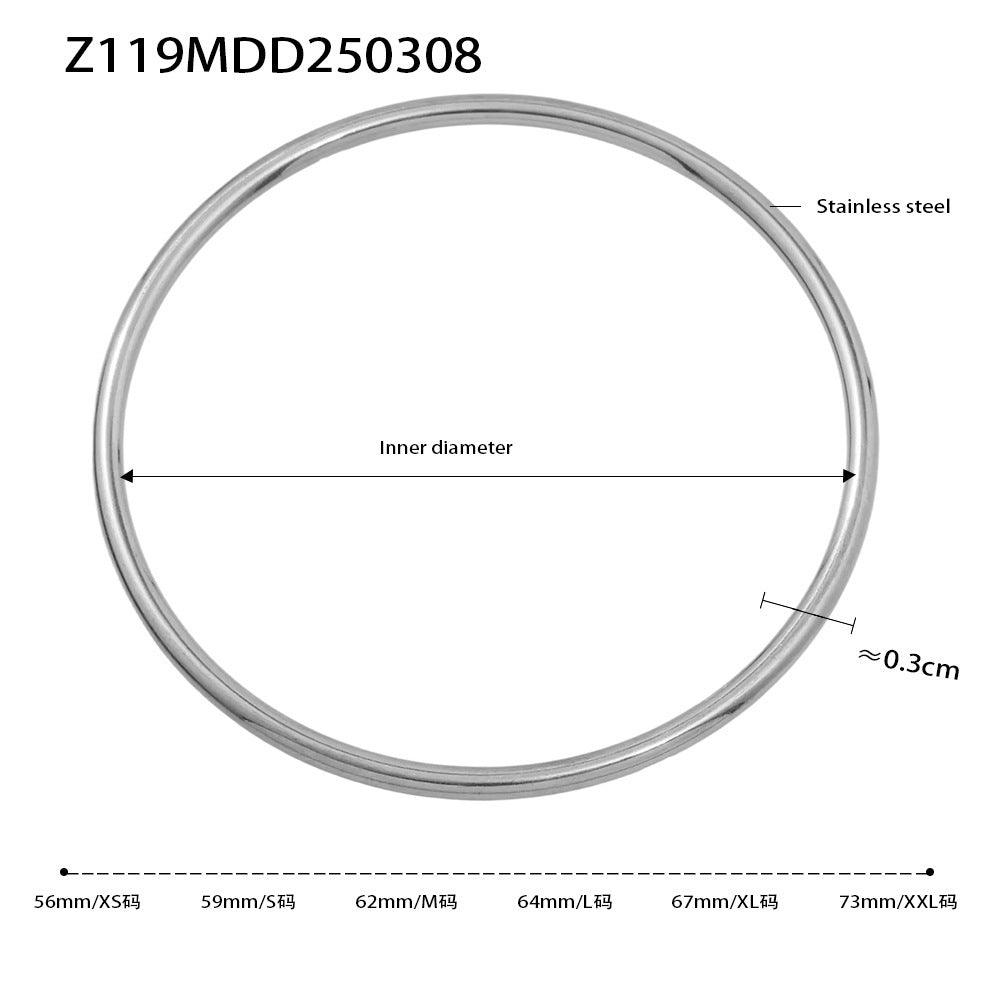 B廠-法式新款ins簡約光圈手鐲圓形素圈不鏽鋼鍍18K金手圈「Z119」25.04-1