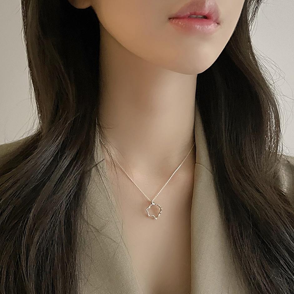 F廠-韓國韓版飾品925純銀幾何異形項鍊簡約小眾chic網紅項鍊「B823」25.07-2