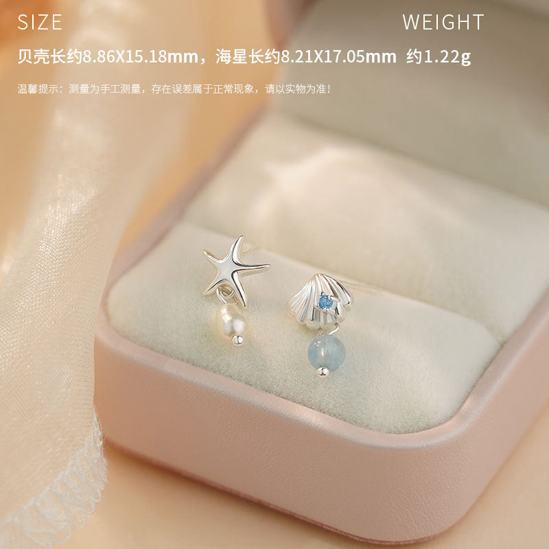 D廠-原創S925純銀S999足銀海星海藍珍珠項鍊秋季甜美清新送禮套裝批發「YC0184N_1 YC4471E_1 YC4907SL_1」24.11-2