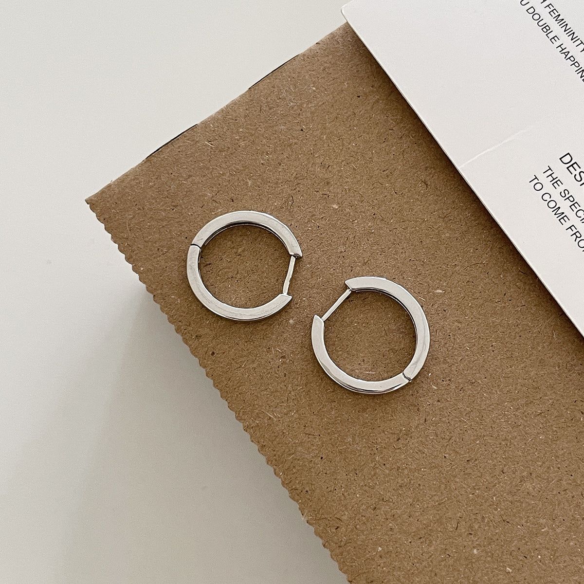 C廠-925銀針素圈直針耳環女秋冬時尚韓版高級感耳扣輕奢氣質百搭耳飾「EH-4169」25.12-1