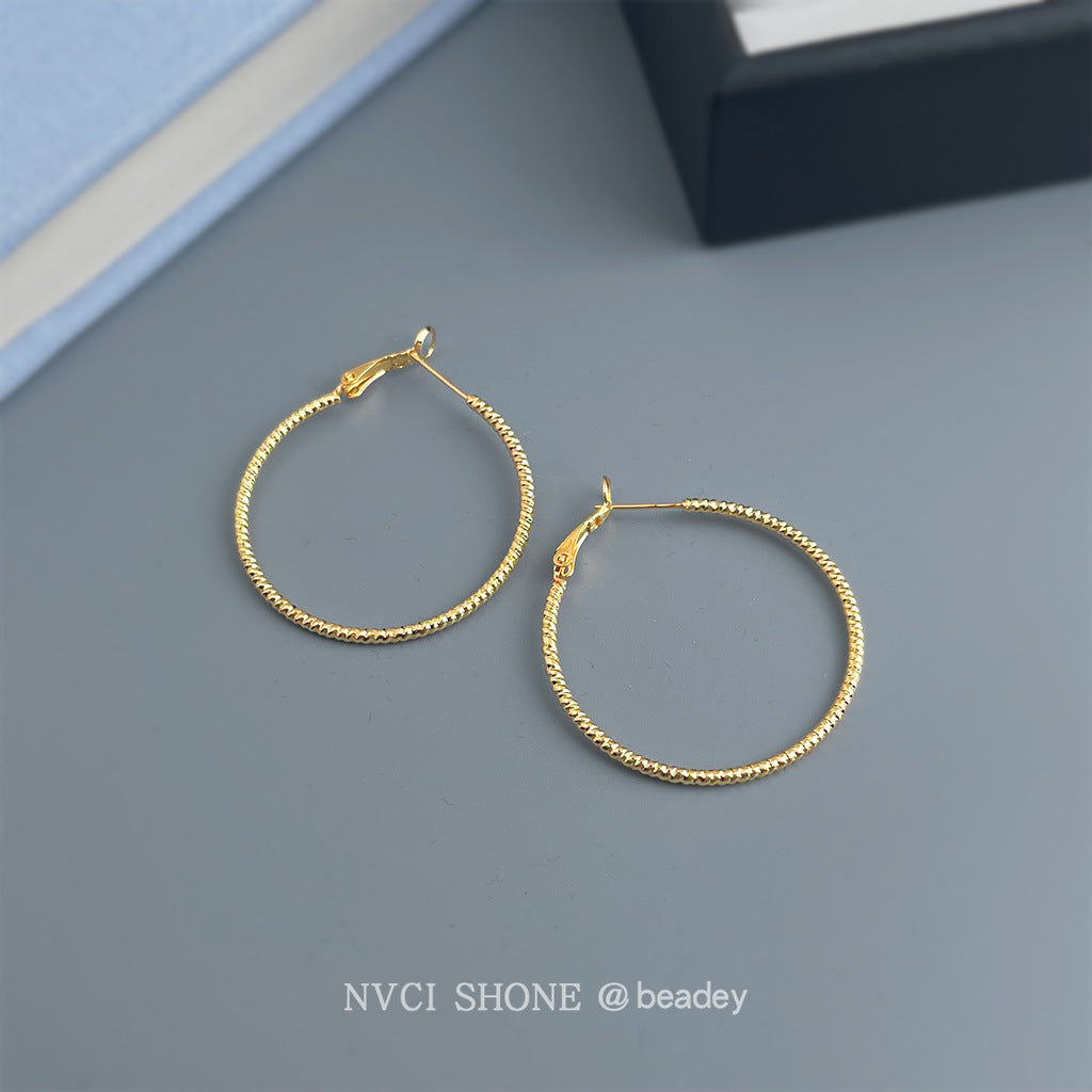 A廠-時尚個性冷淡風大耳圈圓圈銀針高級感通勤百搭工廠耳飾「7165-7172」25.11-4