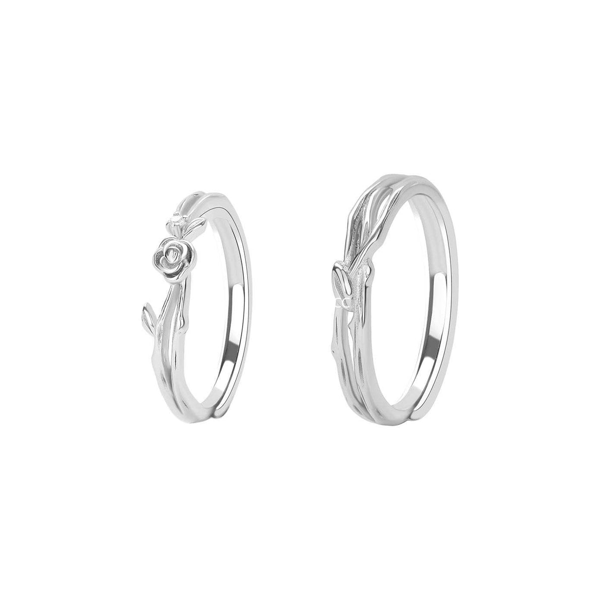 D廠-原創足銀S999玫瑰情侶對戒高級設計感小眾清新甜美不掉色戒指批發「YC5149R_1」25.12-2