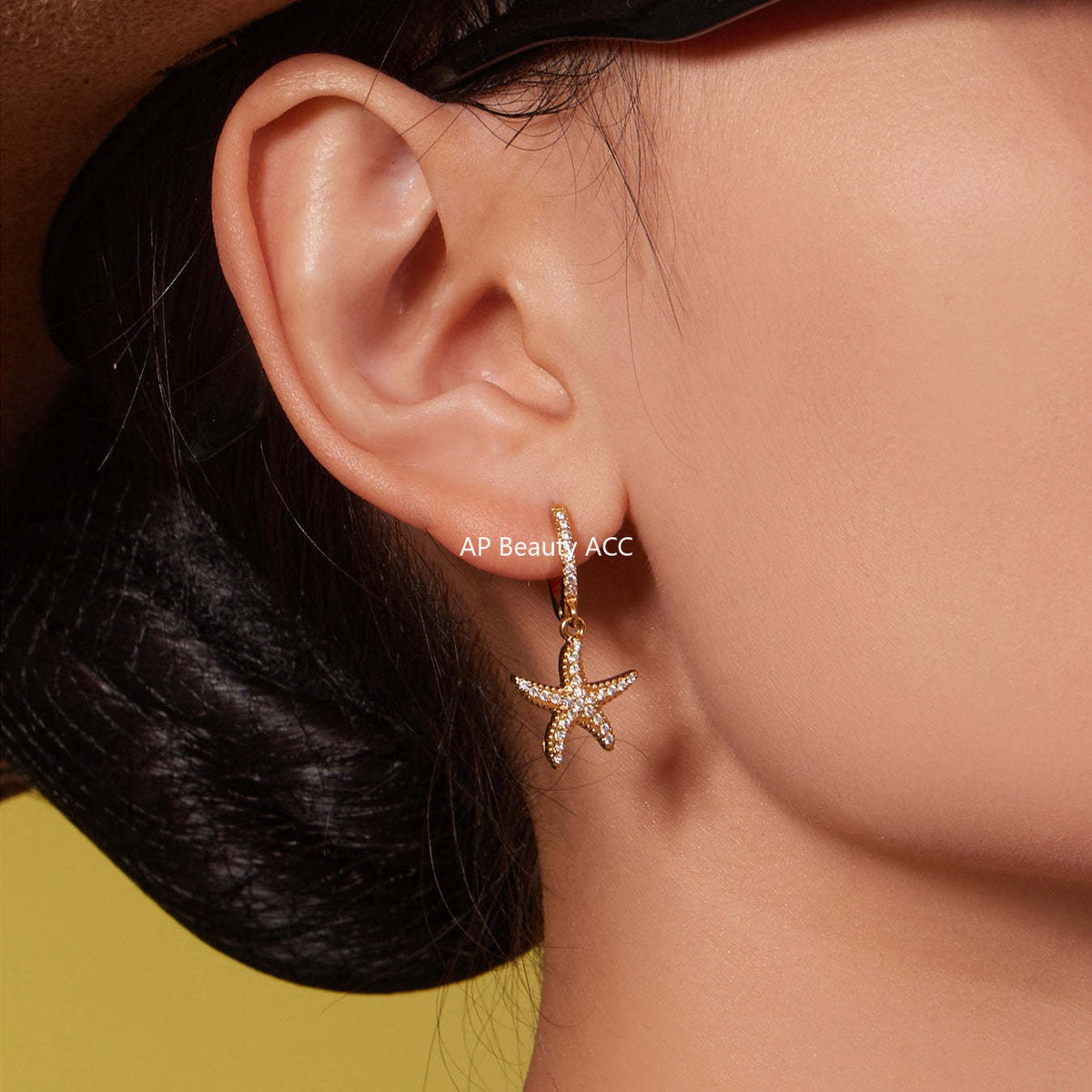 B廠-跨境新款不鏽鋼鋯石海星吊墜耳環項鍊手鍊套裝簡約鑲鑽配飾「TXP478」25.11-4