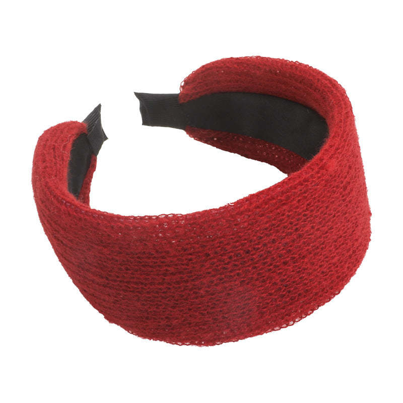 E廠-秋冬針織高顱頂毛線寬邊髮箍女高級感洋氣時尚壓髮頭箍髮卡頭飾潮「27794」25.12-3