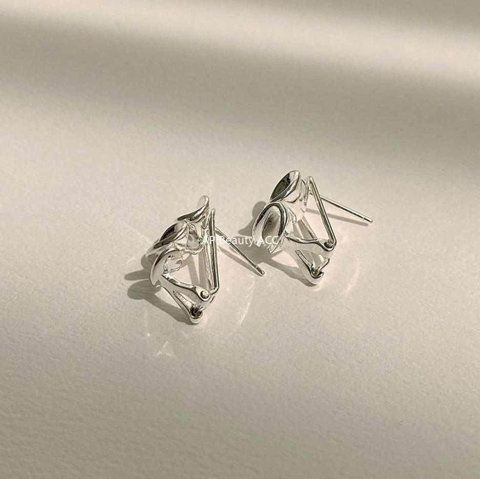 F廠-韓國韓版925純銀愛心耳釘 女簡約時尚ins風耳環耳飾「C840」25.11-2