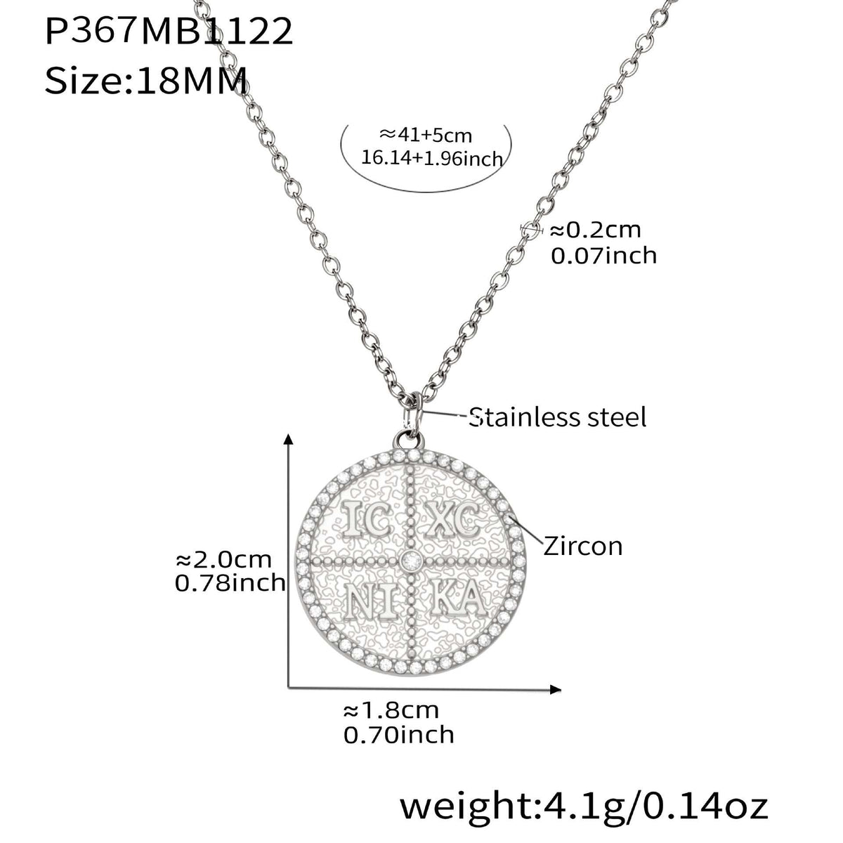 B廠-不鏽鋼鋯石字母圓牌吊墜鎖骨項鍊歐美輕奢百搭珠寶首飾鍍18k真金「P367」25.11-4