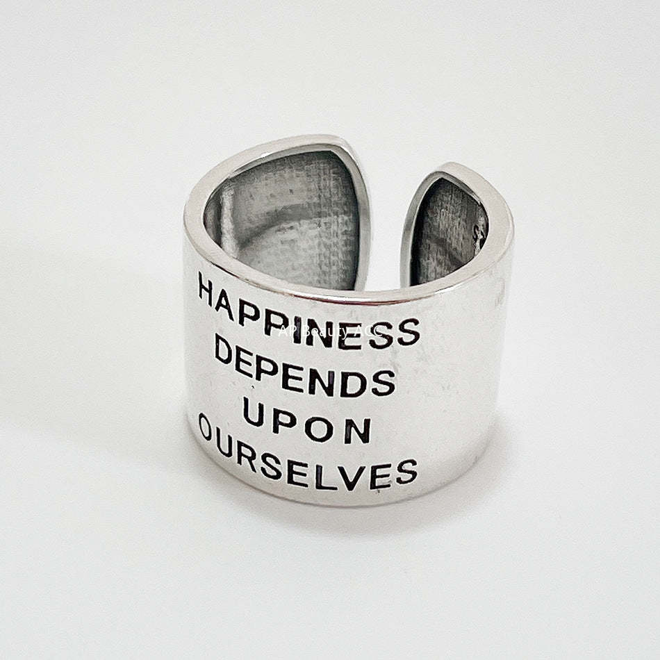 F廠-韓版飾品925純銀復古做舊取悅自我復古寬面戒指指環首飾時尚戒子「J960」25.10-5