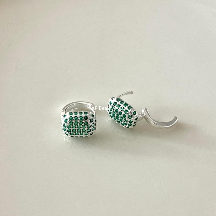 F廠-韓國韓版925純銀鋯石耳釘耳扣女簡約時尚ins風耳環耳飾「C1028」25.11-2