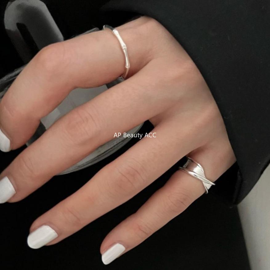 F廠-韓國韓版飾品925純銀戒指網紅不規則折疊戒指指環首飾時尚「J1797」25.11-2
