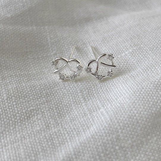 C廠-999純銀鹼水結耳釘女養耳洞小眾設計精緻耳環高級感洗睡免摘耳飾「EH-3307.sj」25.12-1